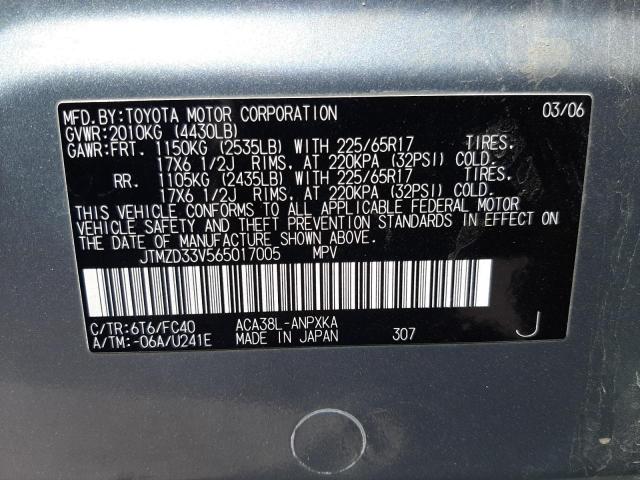 Photo 10 from auction – 2006 TOYOTA RAV4 with VIN JTMZD33V565017005