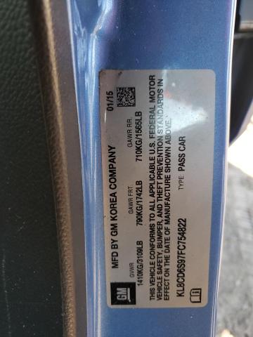 Photo 10 from auction – 2015 CHEVROLET SPARK 1LT with VIN KL8CD6S97FC754822