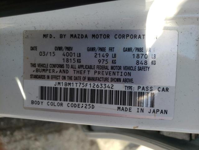 Photo 10 from auction – 2015 MAZDA 3 SV with VIN JM1BM1T75F1263342