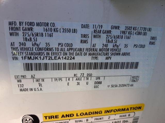 Photo 10 from auction – 2020 FORD EXPEDITION with VIN 1FMJK1JT2LEA14224