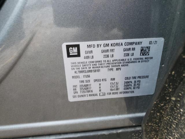 Photo 10 from auction – 2021 CHEVROLET TRAILBLAZE with VIN KL79MRSL6MB158101