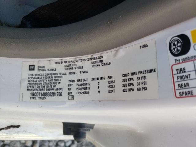 Photo 10 from auction – 2006 CHEVROLET COLORADO with VIN 1GCDT148868201766