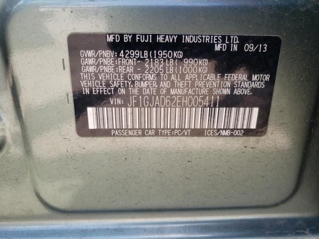 Photo 10 from auction – 2014 SUBARU IMPREZA PR with VIN JF1GJAD62EH005411