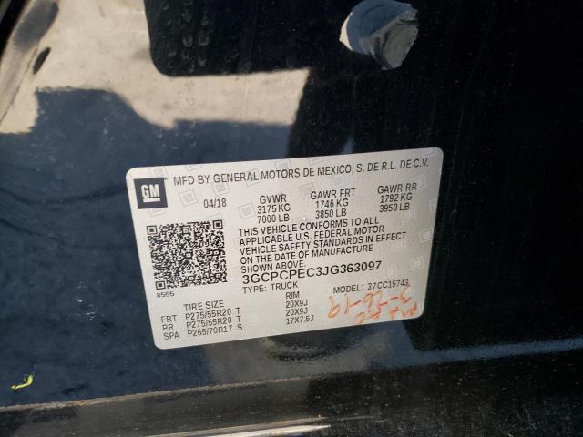 Photo 10 from auction – 2018 CHEVROLET SILVERADO with VIN 3GCPCPEC3JG363097