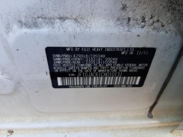 Photo 10 from auction – 2012 SUBARU IMPREZA PR with VIN JF1GJAC61CH010131