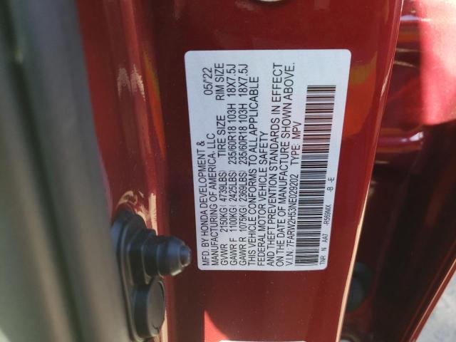 Photo 10 from auction – 2022 HONDA CR-V EX with VIN 7FARW2H53NE029202