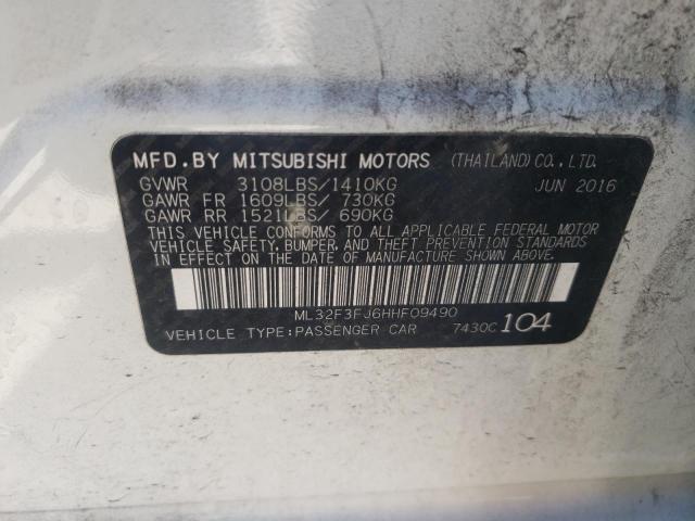 Photo 10 from auction – 2017 MITSUBISHI MIRAGE G4 with VIN ML32F3FJ6HHF09490
