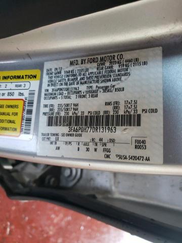 Photo 10 from auction – 2013 FORD FUSION SE with VIN 3FA6P0H77DR131963