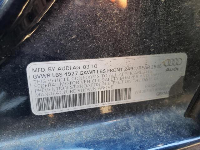 Photo 10 from auction – 2010 AUDI A4 PREMIUM with VIN WAUBFAFL8AN059037