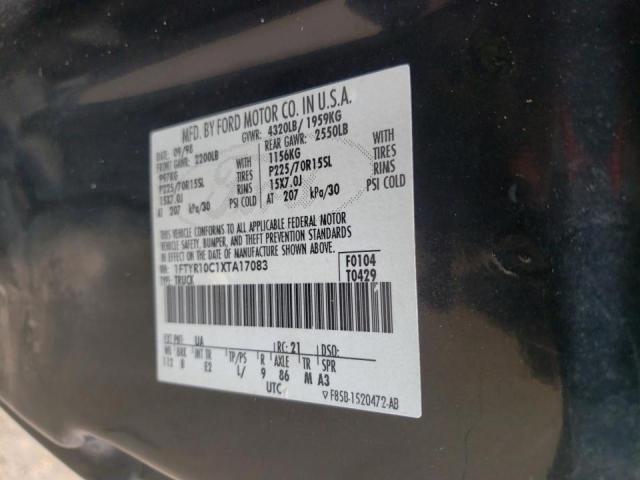 Photo 10 from auction – 1999 FORD RANGER with VIN 1FTYR10C1XTA17083