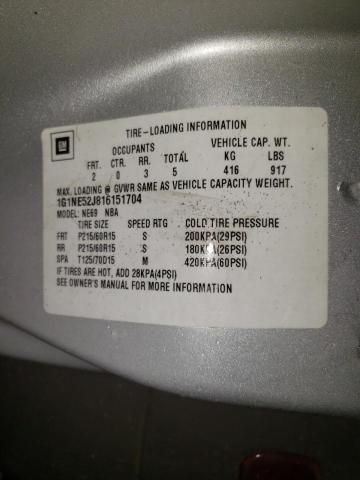 Photo 10 from auction – 2001 CHEVROLET MALIBU LS with VIN 1G1NE52J816151704