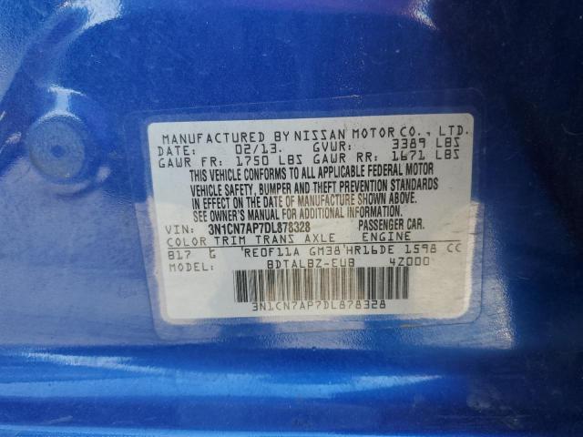 Photo 10 from auction – 2013 NISSAN VERSA S with VIN 3N1CN7AP7DL878328
