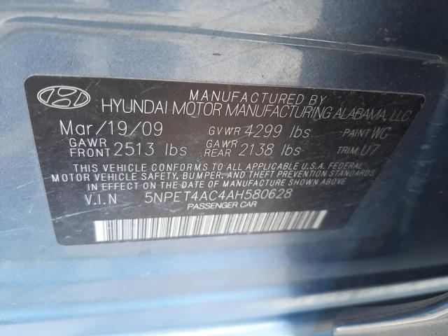 Photo 10 from auction – 2010 HYUNDAI SONATA GLS with VIN 5NPET4AC4AH580628