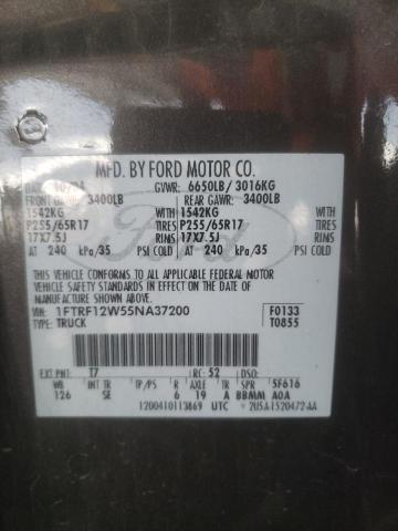 Photo 10 from auction – 2005 FORD F150 with VIN 1FTRF12W55NA37200