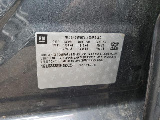 Photo 10 from auction – 2013 CHEVROLET SONIC LT with VIN 1G1JC5SB6D4193625