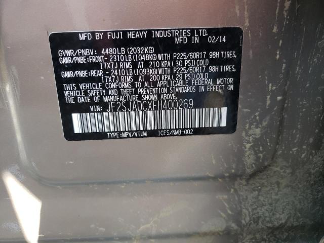 Photo 10 from auction – 2015 SUBARU FORESTER 2 with VIN JF2SJADCXFH400269