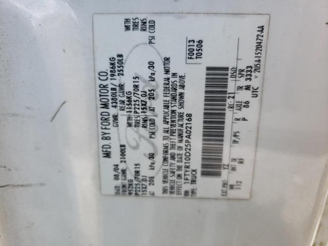 Photo 10 from auction – 2005 FORD RANGER with VIN 1FTYR10D25PA02168