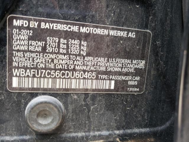 Photo 10 from auction – 2012 BMW 535 XI with VIN WBAFU7C56CDU60465