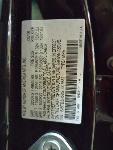 Photo 10 from auction – 2016 ACURA RDX TECHNO with VIN 5J8TB3H58GL007832