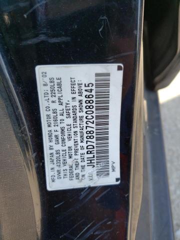 Photo 10 from auction – 2002 HONDA CR-V EX with VIN JHLRD78872C088645