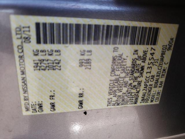 Photo 10 from auction – 2012 NISSAN ALTIMA BAS with VIN 1N4AL2AP1CC135547
