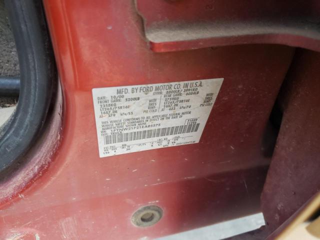 Photo 10 from auction – 2001 FORD F250 SUPER with VIN 1FTNW21F21EA85575