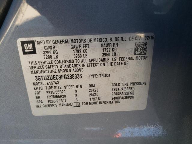 Photo 10 from auction – 2015 GMC SIERRA K15 with VIN 3GTU2UEC9FG288336