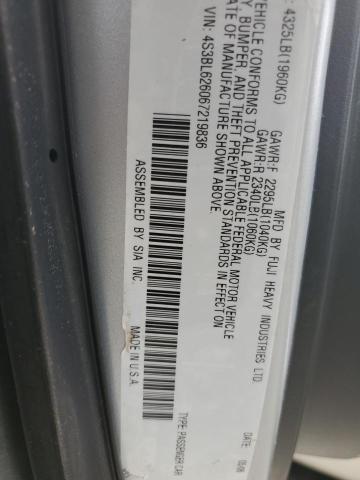 Photo 10 from auction – 2006 SUBARU LEGACY 2.5 with VIN 4S3BL626067219836
