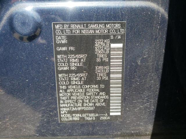 Photo 10 from auction – 2015 NISSAN ROGUE S with VIN KNMAT2MV8FP515597