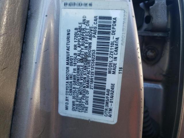 Photo 10 from auction – 2002 TOYOTA COROLLA CE with VIN 2T1BR12E12C562253