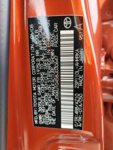 Photo 10 from auction – 2008 TOYOTA SCION XD with VIN JTKKU10458J030647