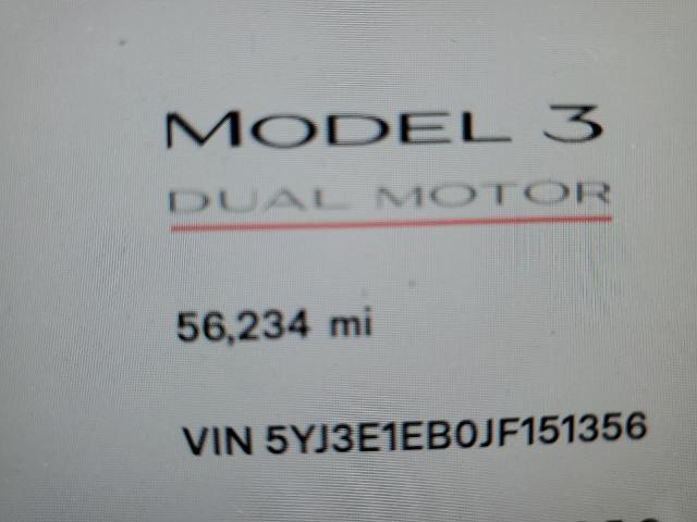 Photo 8 from auction – 2018 TESLA MODEL 3 with VIN 5YJ3E1EB0JF151356