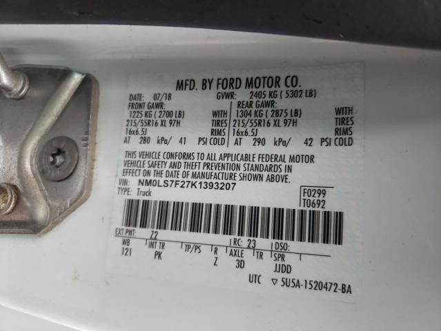 Photo 10 from auction – 2019 FORD TRANSIT CO with VIN NM0LS7F27K1393207