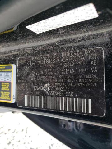 Photo 10 from auction – 2015 KIA OPTIMA LX with VIN KNAGM4A72F5662175