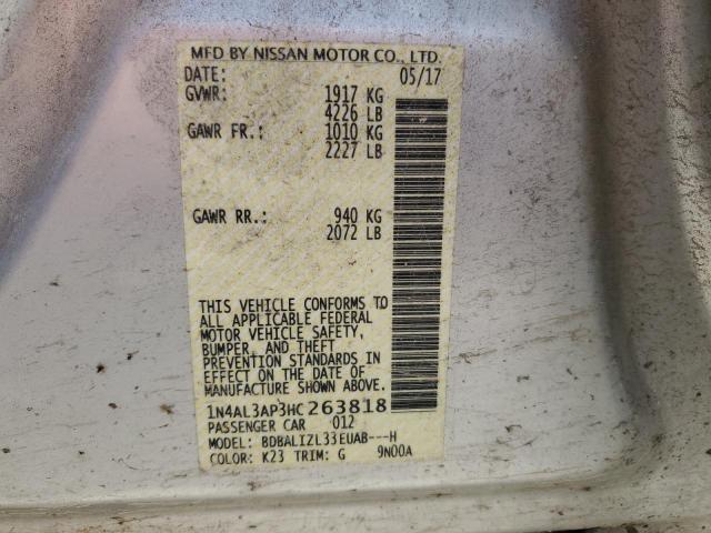 Photo 10 from auction – 2017 NISSAN ALTIMA 2.5 with VIN 1N4AL3AP3HC263818