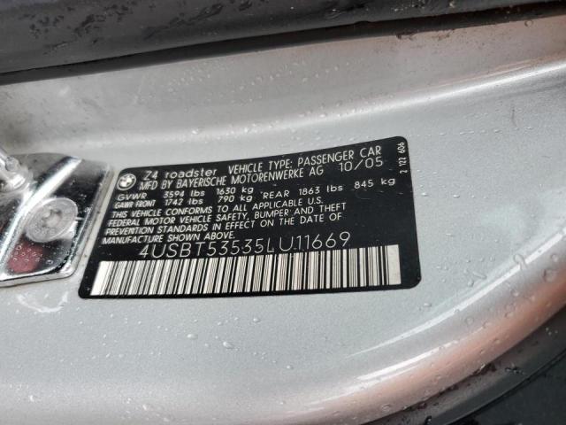 Photo 10 from auction – 2005 BMW Z4 3.0 with VIN 4USBT53535LU11669
