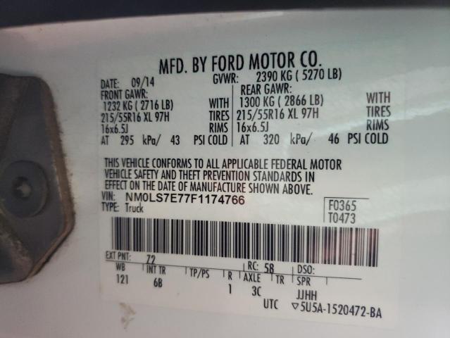 Photo 10 from auction – 2015 FORD TRANSIT CO with VIN NM0LS7E77F1174766