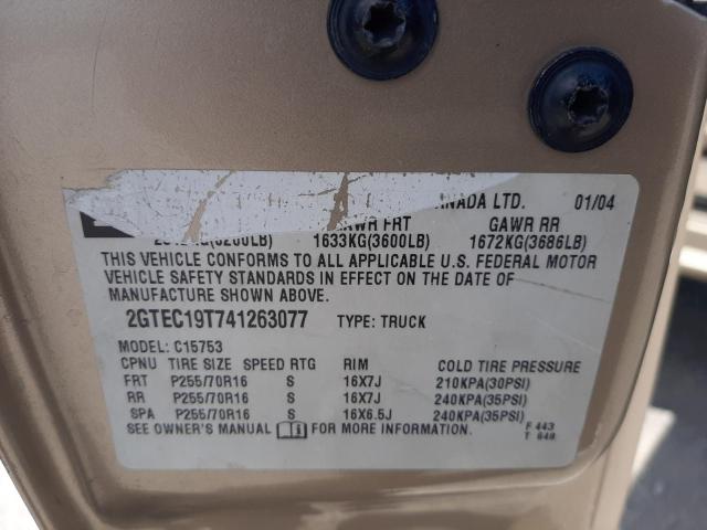 Photo 10 from auction – 2004 GMC NEW SIERRA with VIN 2GTEC19T741263077