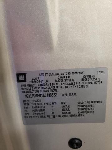 Photo 10 from auction – 2010 GMC ACADIA SLT with VIN 1GKLRMED1AJ108522