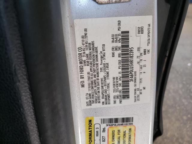 Photo 10 from auction – 2017 FORD FUSION SE with VIN 3FA6P0LU5HR182395