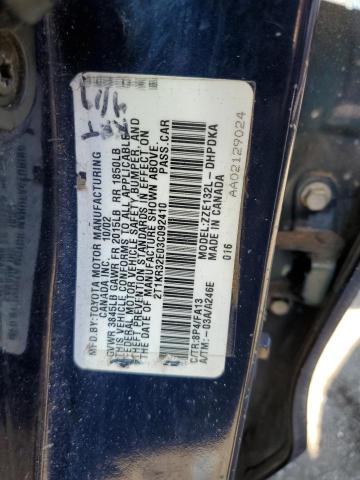 Photo 10 from auction – 2003 TOYOTA MATRIX with VIN 2T1KR32E03C092410