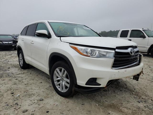 TOYOTA HIGHLANDER 2016 with VIN 5TDZKRFH9GS167614 - Photo from auction