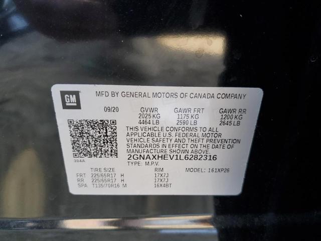 Photo 10 from auction – 2020 CHEVROLET EQUINOX LS with VIN 2GNAXHEV1L6282316