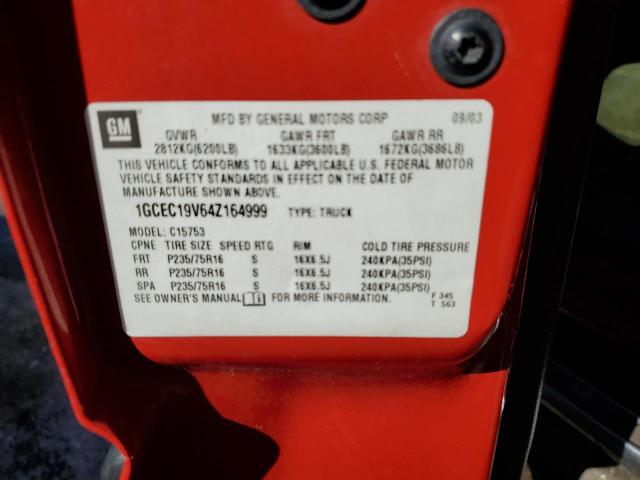 Photo 10 from auction – 2004 CHEVROLET SILVERADO with VIN 1GCEC19V64Z164999