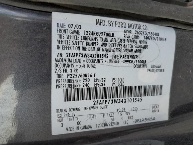 Фото 10 с аукциона – 2004 FORD CROWN VICT с VIN 2FAFP73W34X101545