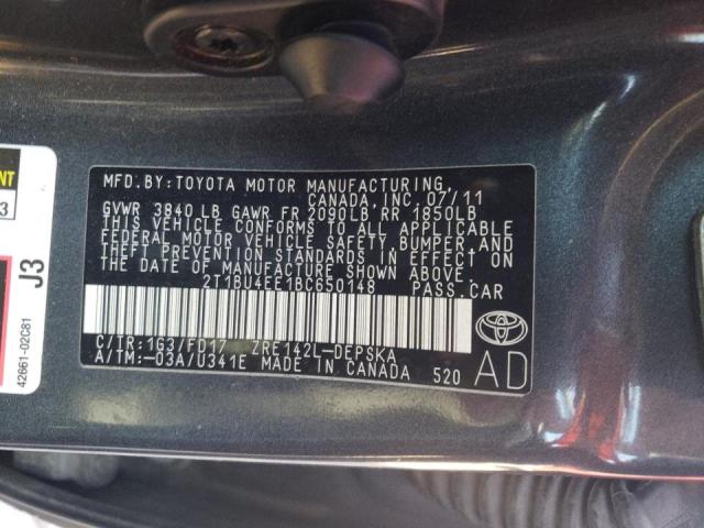 Photo 10 from auction – 2011 TOYOTA COROLLA BA with VIN 2T1BU4EE1BC650148