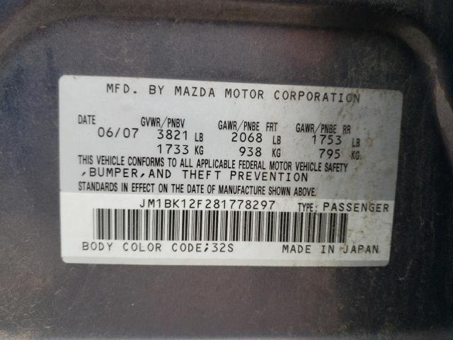 صورة رقم 10 من المزاد - 2008 MAZDA 3 I مع VIN JM1BK12F281778297