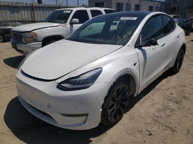 Photo 2 from auction – 2020 TESLA MODEL Y with VIN 5YJYGDEE0LF048324