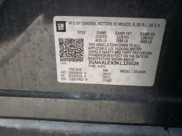 Photo 10 from auction – 2019 CHEVROLET EQUINOX LT with VIN 3GNAXLEX3KL125529