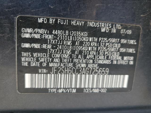 Photo 10 from auction – 2010 SUBARU FORESTER 2 with VIN JF2SH6CC3AG725659